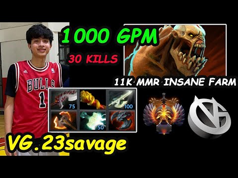 BEAST CARRY  VG 23savage [Lifestealer] 1000 GPM INSANE FARM Top1 MMR 11K Carry  Dota 2 pro Gameplay