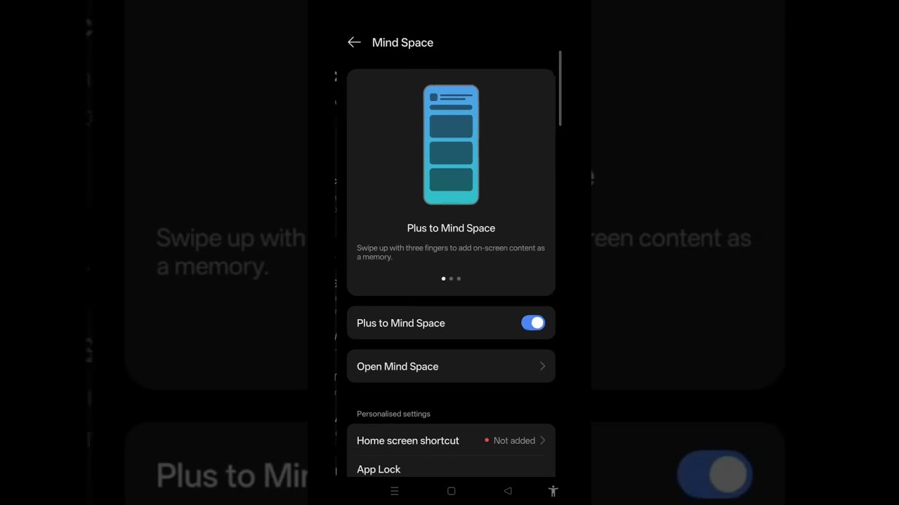 On device AI features on Android 16 for blind oneplus device AI writer AI search mind space