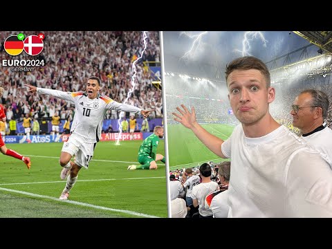 LIGHTNING STOPS the MATCH! GERMANY STRIKE DENMARK OUT