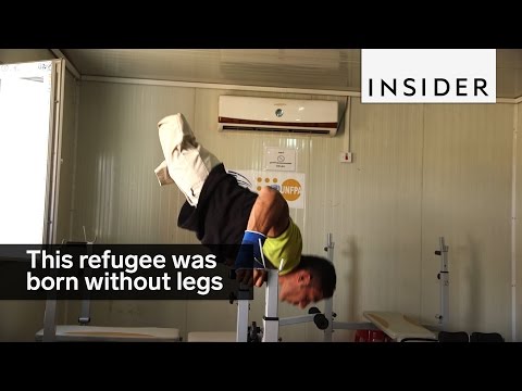 This refugee was born without legs