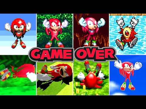 Evolution Of Knuckles death Animations & Game-Over Screens (1994-2023)