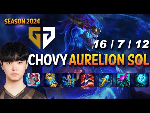 GEN Chovy AURELION SOL vs TRISTANA Mid - Patch 14.7 KR Ranked CHALLENGER | lolrec