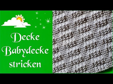 Knit baby blanket, knitting pattern