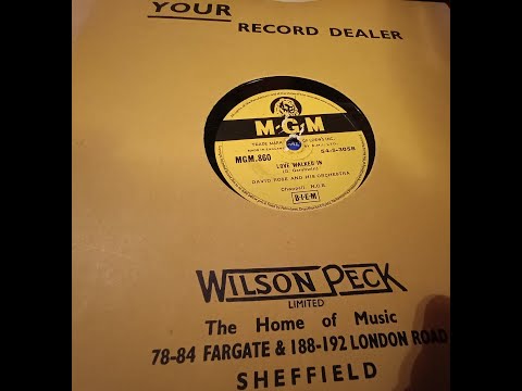 Love Walked In - David Rose And His Orchestra - 78rpm