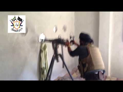 استهداف نقاط تمركز قوات النظام في حي الرصافة في دير الزور  بواسطة رشاش دوشكا من قبل لواء درع الشمال