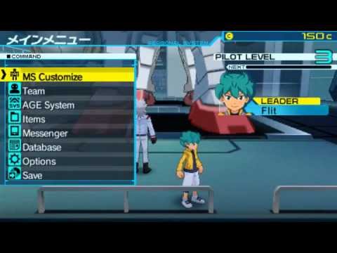 my first playing in mobile suit gundam age universe accel (psp)