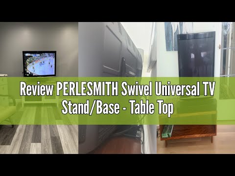 PERLESMITH Universal Swivel TV Stand Legs for 24-60 inch LCD LED TVs, Height Adjustable Television Mount Stand with Tempered Glass Base, Universal VESA Mount 400×400mm, Holds up to 88lbs, PSTVS09 video review thumbnail