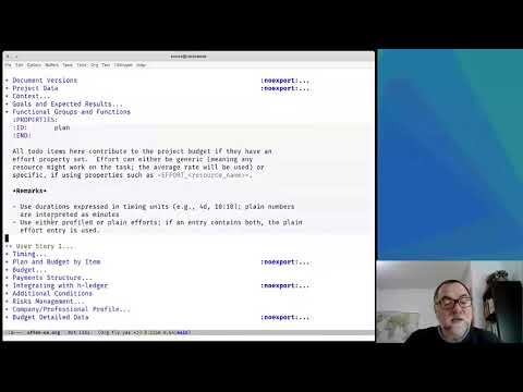 EmacsConf 2021: Budgeting, Project Monitoring and Invoicing with Org Mode - Adolfo Villafiorita