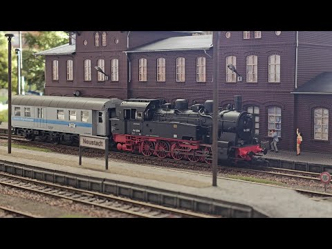 H0 Neustadt Anlage - Stummiwagen-Sonderfahrt mit der Dampflokomotive 94 1292