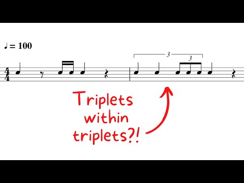 Nested triplets - unusual rhythms to practice sight reading 🥁