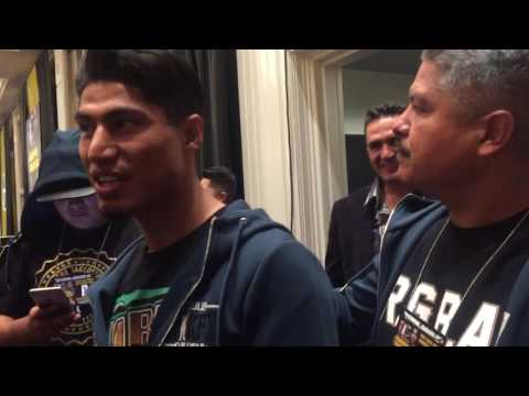 Robert Garcia and Mikey Garcia Seconds After Impressive KO Win