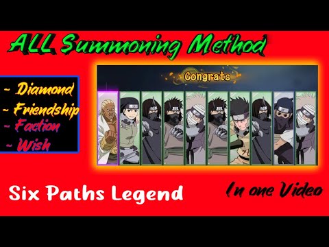 Detailed information on basic summoning options in the game. Six Paths Legend| Naruto
