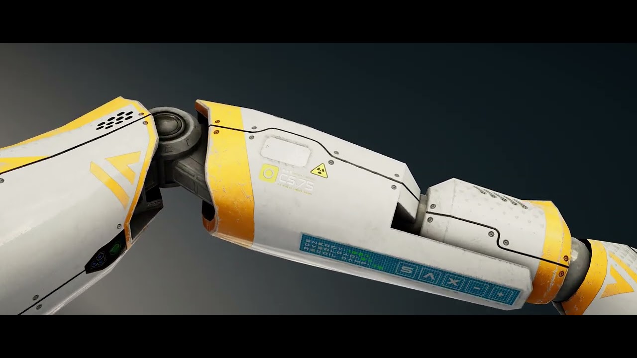 Robot Arms II - for VR rigged 3D Model