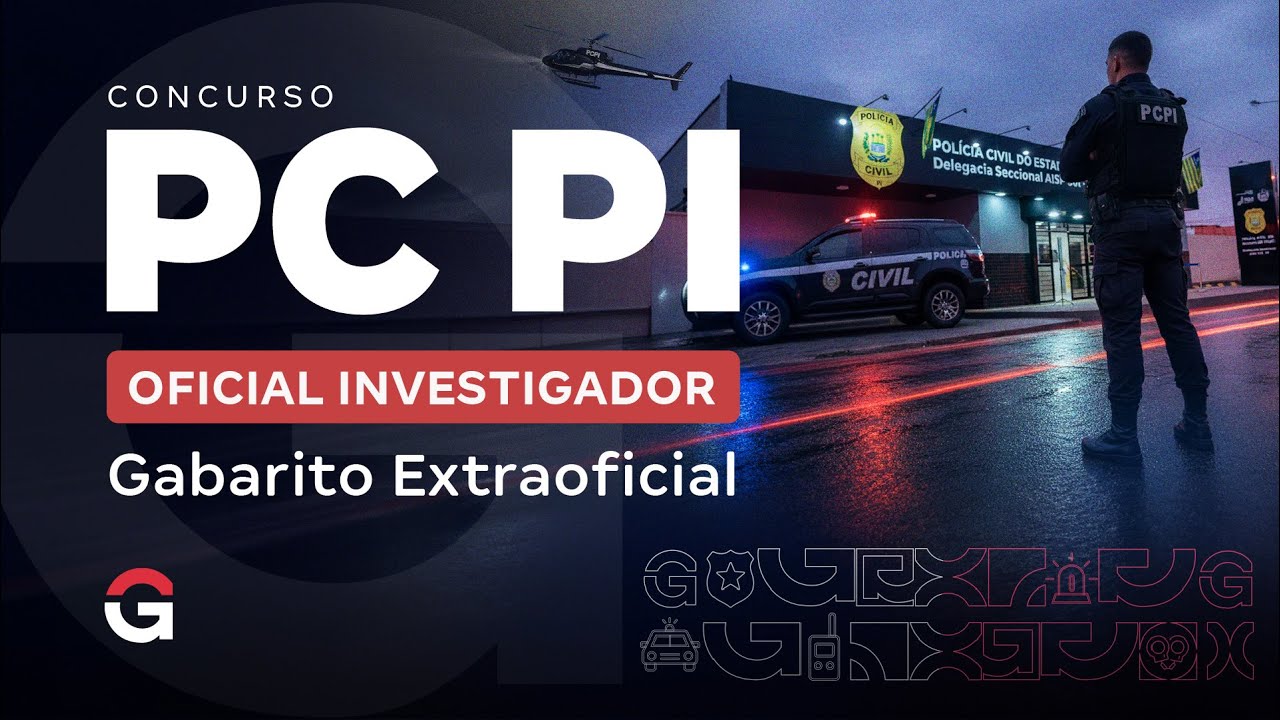 Concurso PC PI Oficial Investigador: Gabarito Extraoficial