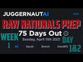 Juggernaut AI Prep (Raw Nationals ) Week 1 T~1-2