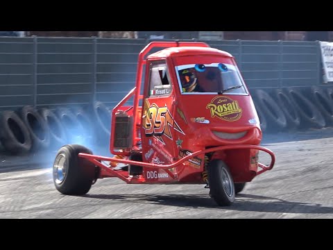 Ape Car Proto SHOW with Honda 600cc Engine! - CRAZY Loris Rosati drifts his Three-Wheeled Vehicle!
