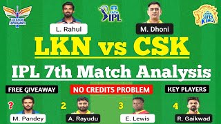 LKN vs CSK Dream11 Team | LKN vs CSK Dream11 Prediction | IPL 2022 Match | LKN vs CSK Dream11 Today