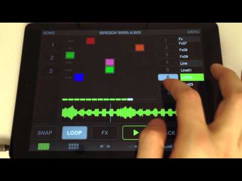 GrooveMaker 2 Tutorial Part 1/6 - Using the Matrix- Loop remixing app for iPad