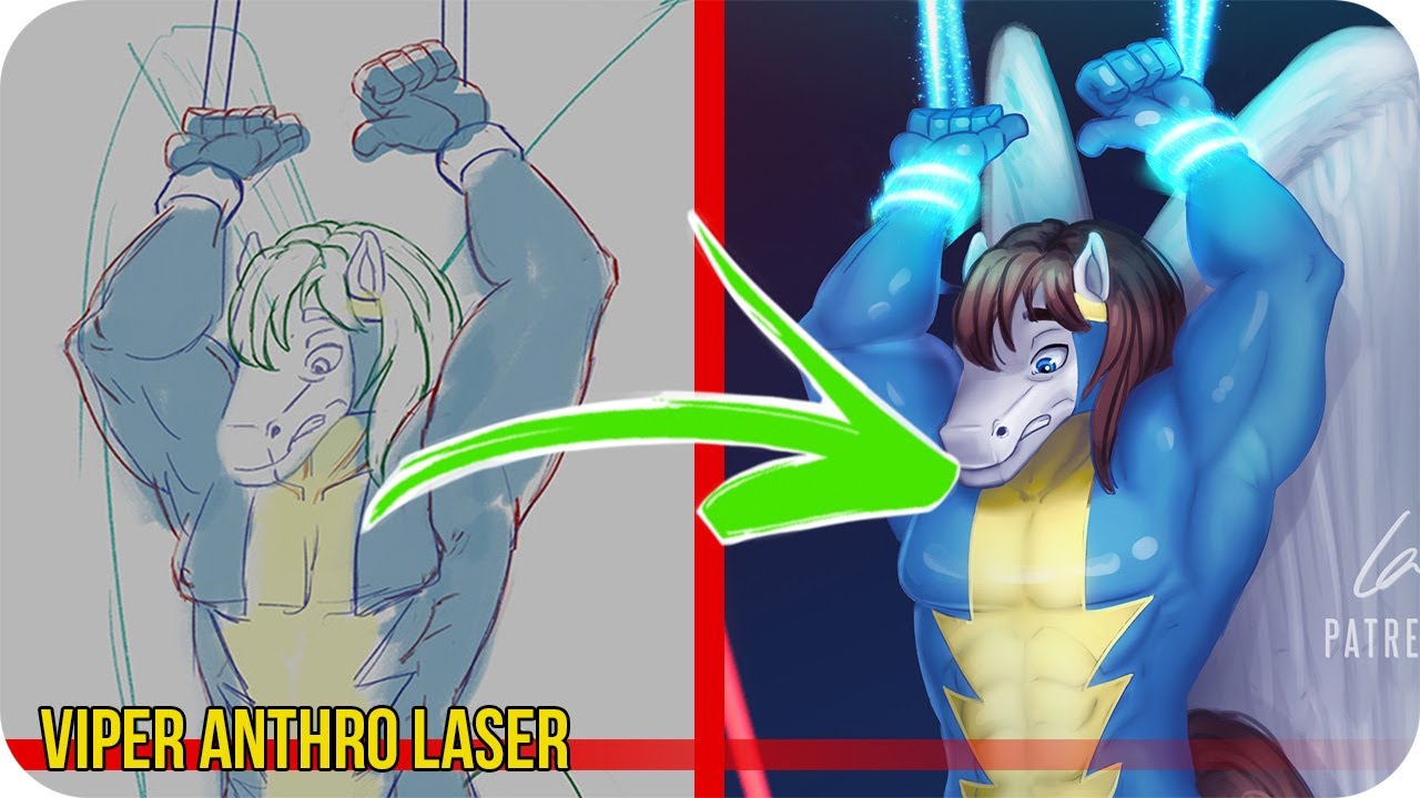 Viper Anthro Laser - Steps Digital Painting Tutorial