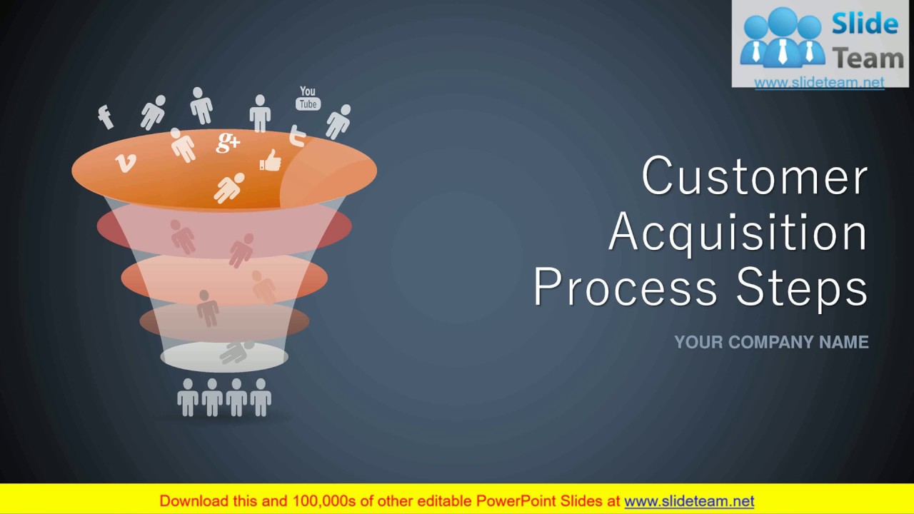 Customer Acquisition Process Steps PowerPoint Presentation Slides