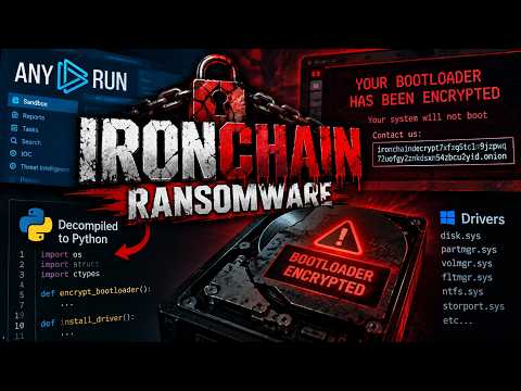 Reverse Engineering IronChain Ransomware | Python Malware That Targets the Bootloader