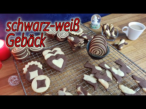 Schwarz-Weiß-Gebäck 5 Variationen | Martinas Adventskalender Türchen 5 | Rezept mit Anleitung