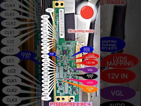 PT320AT02-2-XC-4 PCB Data sheet voltage ⚡ led tv penal voltage ditels #hr #led_tv