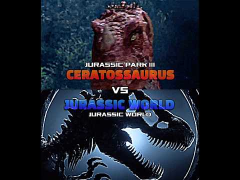 CERATOSSAURUS JP3 VS JURASSIC WORLD #jurassicworld #dinosaur #jurassicpark #edit