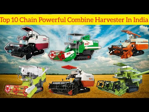 Top 10 Chain Powerful Combine Harvester In The World || All Mini Chain Combine Harvester Video