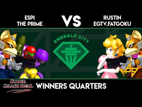 Emerald City 7 - The Prime + Espi vs FatGoku + Rustin - Melee Doubles Winners Quarterfinals