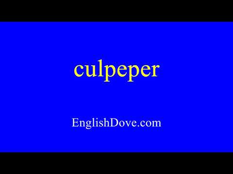 How to pronounce culpeper in American English