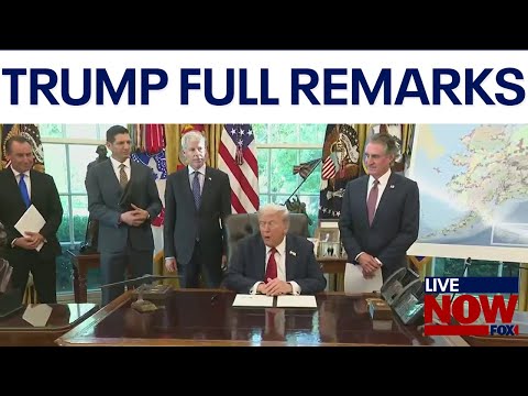 President Trump speaks from White Housee