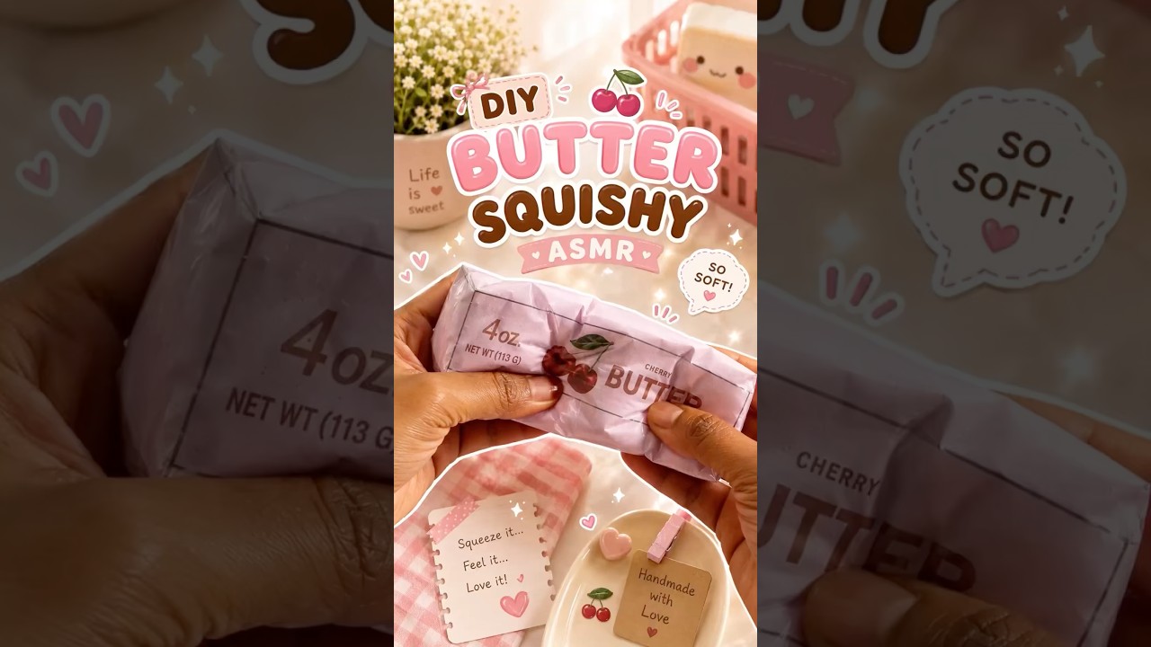 🎀✨Cherry Butter Squishy ASMR 🍒🧈 | Satisfying Squishy✨|Its me Hana#Shorts