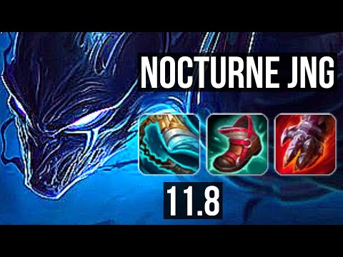 NOCTURNE vs REK'SAI (JUNGLE) | 8/0/12, Rank 6 Nocturne, Legendary | KR Challenger | v11.8