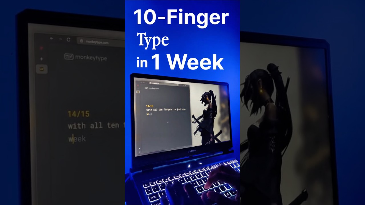 Learn 10-Finger Typing in 1 Week | Free Website #typing #learntyping