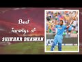 Shikhar Dhawan Batting Shikhar Dhawan Best ODI Batting Dhawan Batting Performance