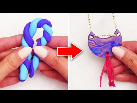 Easy DIY - How To Make Polymer Clay Pendants For Beginners | Crafty