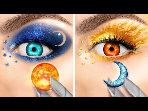 Um Desafio de Transformação Colorida! Garota Dia e Garota Noite Mudam Estilo por 24 horas