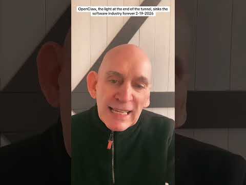 OpenClaw, the light at the end of the tunnel, sinks the software industry forever 2-19-2026