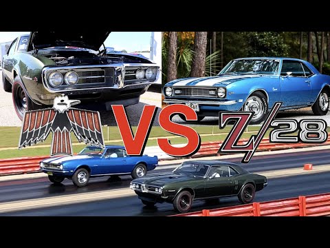 1968 Camaro Z28 vs 1968 Firebird RAM AIR - PURE STOCK DRAG RACE