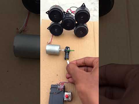 Powering 5 Buzzer With Mini Gear Box Coreless Motor #tech #diy #project #schoolproject