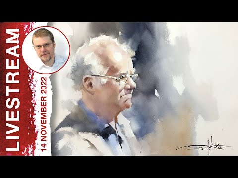 Monday Livestream 21: Portrait Sketching (Watercolor Portrait Tutorial)