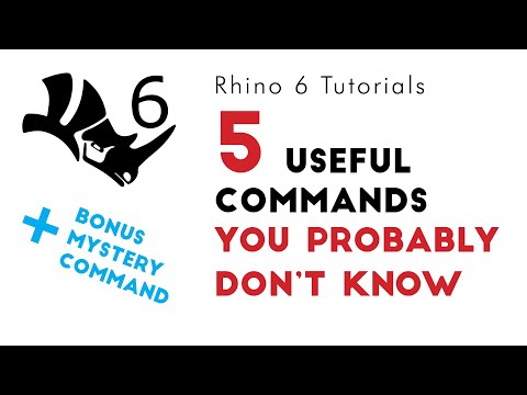 5 Super useful Rhino Commands you probably don't know about! + Bonus Mystery Command