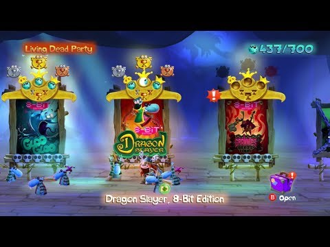 Walkthrough: Rayman Legends 100% - Dragon Slayer, 8-Bit Edition