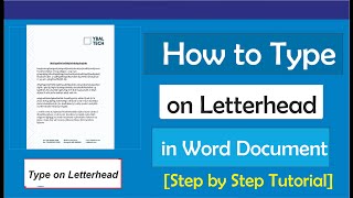 Download lagu How to Type on a Letterhead in Word mp3 Download lagu How to Type on a Letterhead in Word mp3