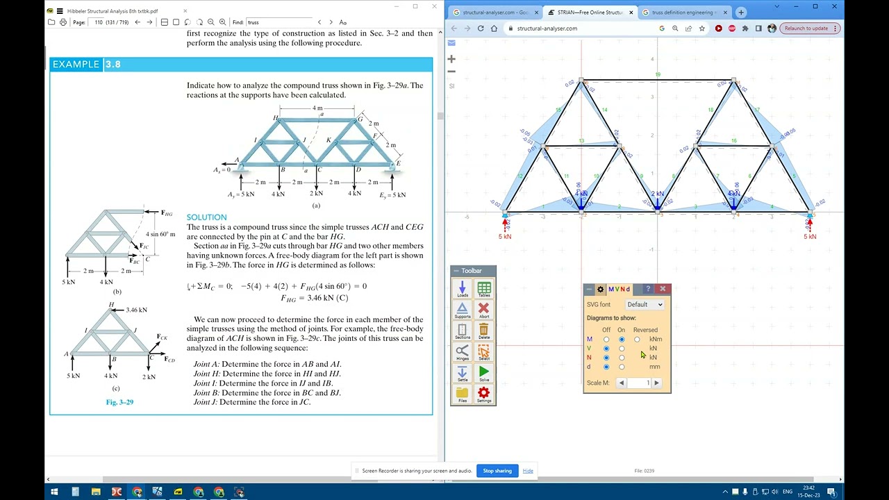 STRIAN 2.0 Structural analysis software Online Free – Truss calculator