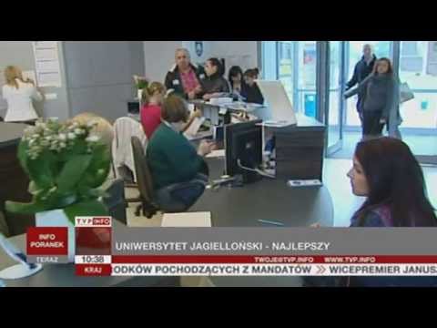 Nowy ranking uczelni wyższych: Jagiellonka najlepsza! (TVP Info, 09.05.2013)