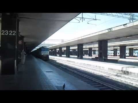 E656.024 in partenza con l' IC 518 "Tirreno" Roma Termini - Ventimiglia