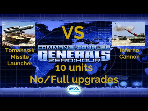 Command and Conquer Generals ZeroHour 10 Inferno Cannons VS Tomahawk Missile Launchers