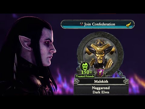 2-TURN MALEKITH -Quick Confederations - with Malus Legendary Difficulty Total War Warhammer 2